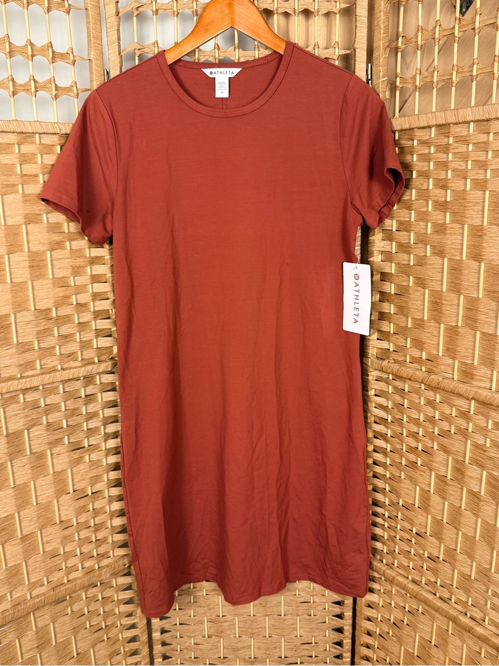 NWT Athleta Essential Tee Dress Rust Size Small and Medium